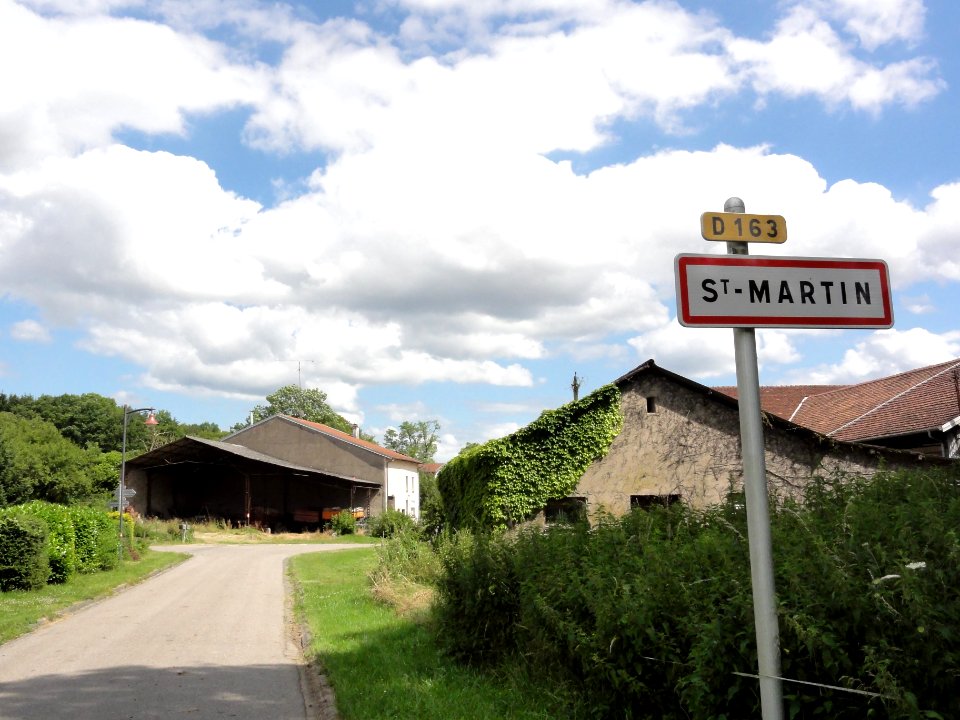 Saint-Martin (M-et-M) city limit sign