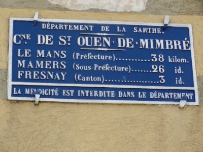 Saint-Ouen-de-Mimbré (Sarthe) plaque de cocher (1)