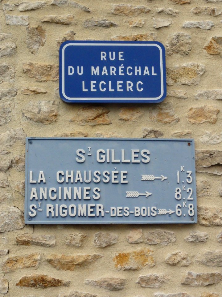 Saint-Paterne (Sarthe) Saint-Gilles, plaque de cocher 02
