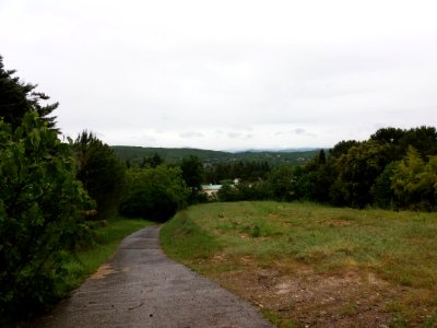 Saint-Maurice d'Ardèche - Vue sur le massif du Tanargue enneigé