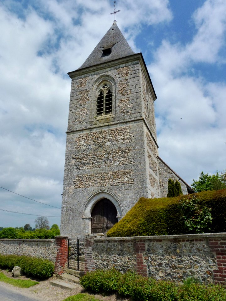 Saint-Léger-de-Rôtes (Eure, Fr) église Saint-Pierre de Rôtes MH, tour