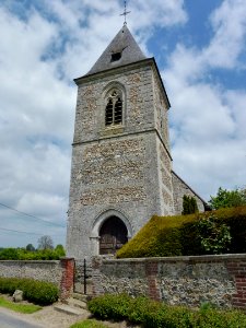 Saint-Léger-de-Rôtes (Eure, Fr) église Saint-Pierre de Rôtes MH, tour
