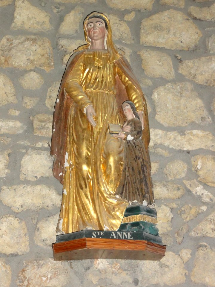 Saint-Maurice-près-Pionsat (Puy-de-Dôme) église statue sainte Anne