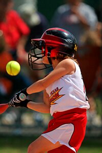 Foul ball girl game photo