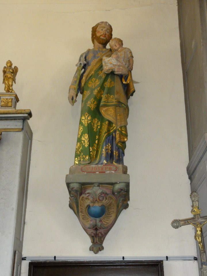 Saint-Vaast-Dieppedalle (Seine-Mar.) église, statue 02 Saint Joseph