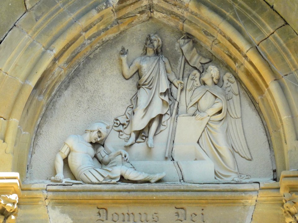 Saint-Médard (Moselle) église, tympan