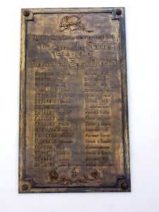 Saint-Quentin (Aisne) gare, plaque commémorative 1914-18
