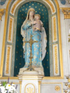 Saint-Vaast-Dieppedalle (Seine-Mar.) église, statue 01 Vierge à l'Enfant photo