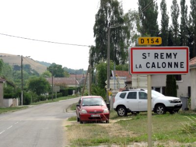 Saint-Rémy-la-Calonne (Meuse) city limit sign