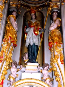 Saint-Vaast-Dieppedalle (Seine-Mar.) église, statue 04 Saint Nicolas