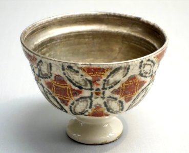 Sake Cup Washing Bowl by Eiraku Wazen (1823-1896), Edo period to Meiji era, 19th century, shippo pattern in overglaze enamel - Tokyo National Museum - DSC05255