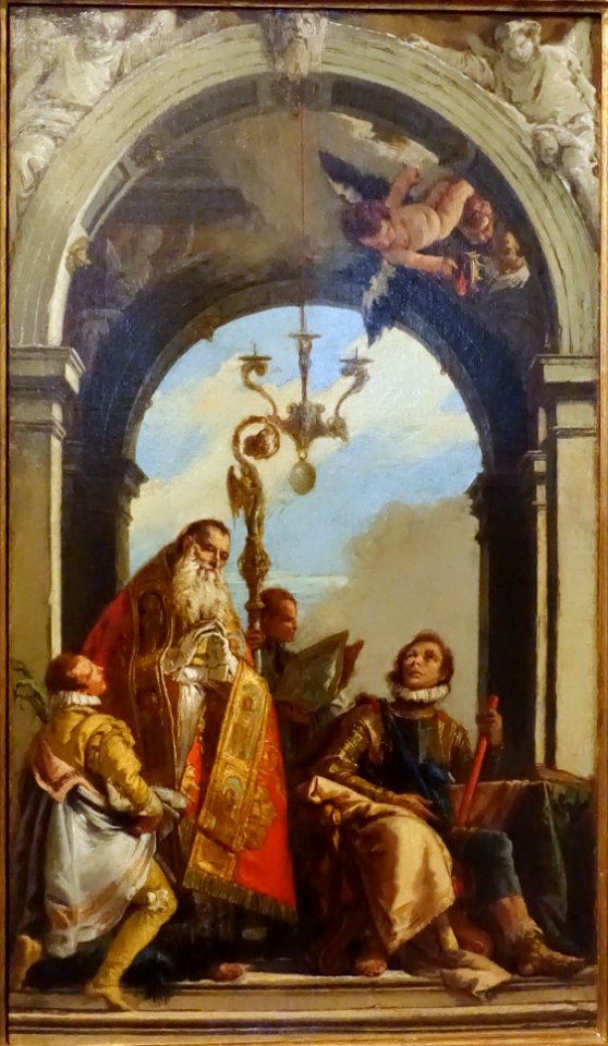 Saints Maximus and Oswald, by Giovanni Battista Tiepolo, c. 1740-1745, oil on canvas - Krannert Art Museum, UIUC - DSC06332