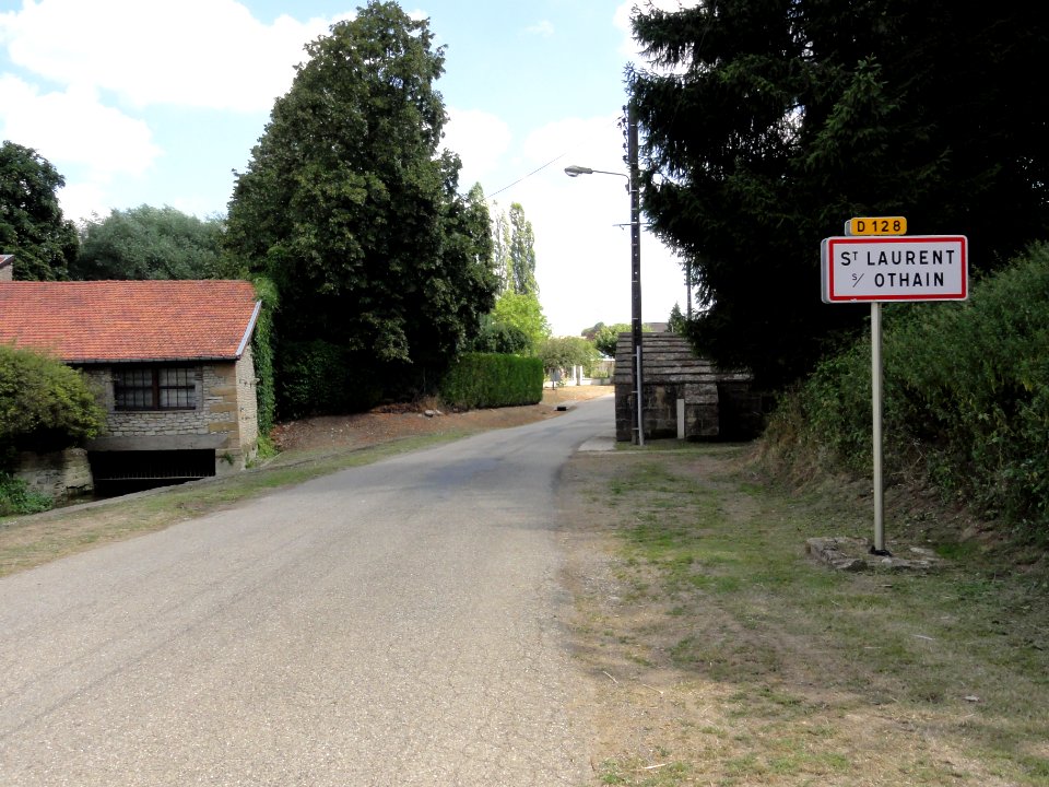 Saint-Laurent-sur-Othain (Meuse) city limit sign