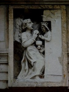 Saint-Ouen (Seine-Saint-Denis) église du Vieux-Saint-Ouen sculpture façade