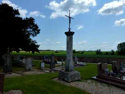 Saint-Meslin-du-Bosc (Eure, Fr) croix de cimetière