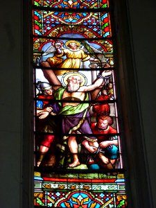 Saint-Sylvestre-Cappel (Nord, Fr) église, vitrail 01