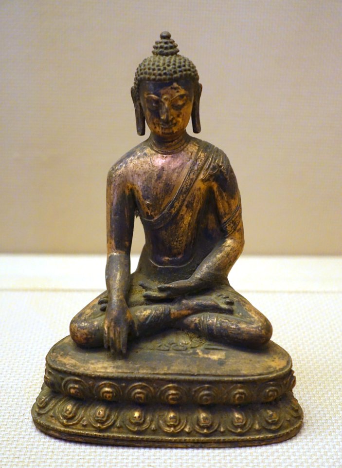Sakyamuni, Tibet, 1368-1644 AD, gilt copper - Sichuan Provincial Museum - Chengdu, China - DSC04301