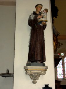 Saint-Vaast-Dieppedalle (Seine-Mar.) église, statue 09 Saint Antoine de Padoue