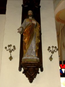 Saint-Vaast-Dieppedalle (Seine-Mar.) église, statue 10 Sacré Coeur de Jésus Christ photo