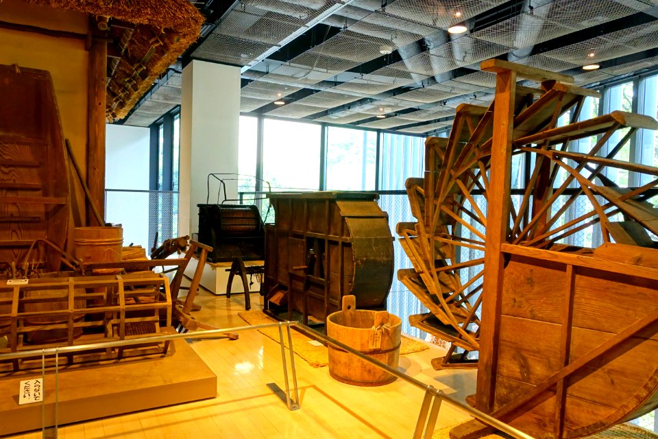 Sake-making machinery - Food and Agriculture Museum - Setagaya, Tokyo, Japan - DSC09807