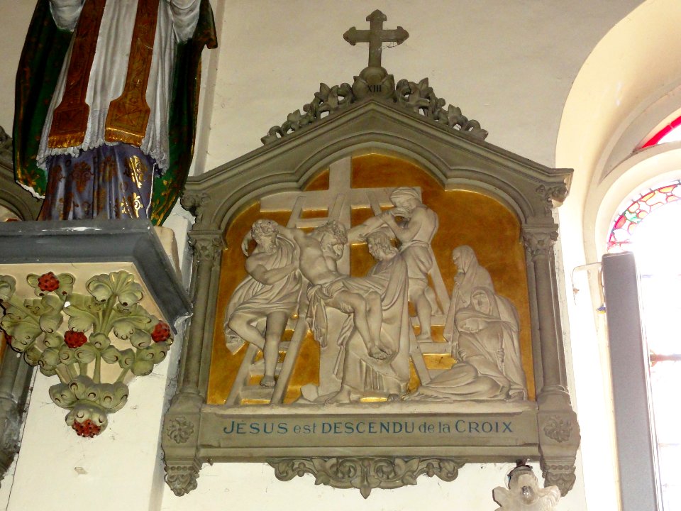 Saint-Vaast-Dieppedalle (Seine-Mar.) église, chemin de croix station 13