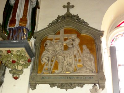 Saint-Vaast-Dieppedalle (Seine-Mar.) église, chemin de croix station 13