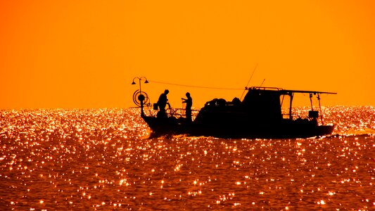 Fishing boat sea photo