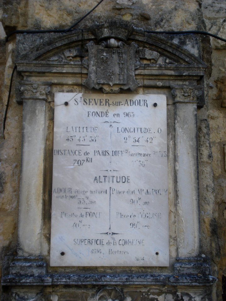 Saint-Sever, ancien marbre info commune
