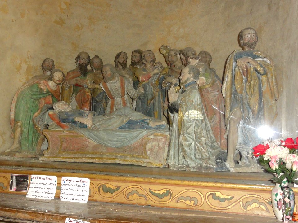 Saint-Léonard-des-Bois (Sarthe) église, dormition de la Vierge