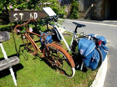 Saint-Loup-Terrier (Ardennes) old bicyclerack still in use