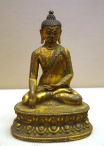Sakyamuni, Tibet, 1368-1644 AD, gilt copper - Sichuan Provincial Museum - Chengdu, China - DSC04293