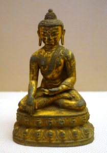 Sakyamuni, Tibet, 1368-1644 AD, gilt copper - Sichuan Provincial Museum - Chengdu, China - DSC04289