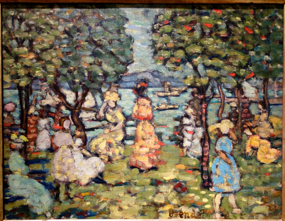Salem by Maurice Brazil Prendergast, c. 1910-1913, oil on canvas - New Britain Museum of American Art - DSC09499