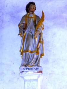 Saint-Léonard-des-Bois (Sarthe) église, statue saint Protais