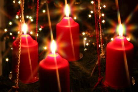 Candle holiday decoration photo