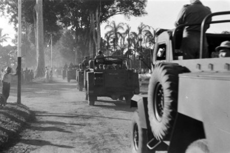 Salatiga. Op 29 mei werd door de manschappen van het 3e Eskadron Vechtwagens, di, Bestanddeelnr 1696-3-1