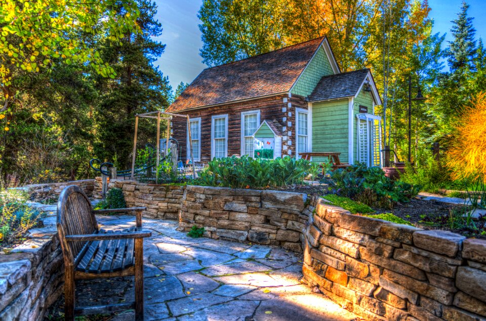 House architecture bench
