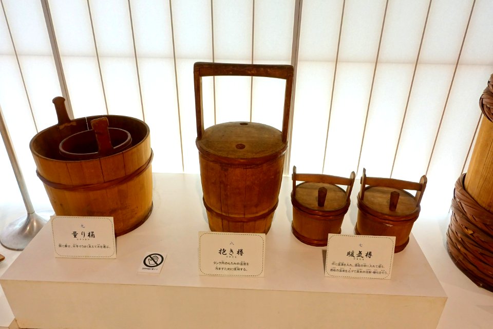 Sake-making implements - Food and Agriculture Museum - Setagaya, Tokyo, Japan - DSC09793