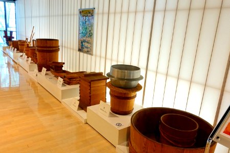 Sake-making implements - Food and Agriculture Museum - Setagaya, Tokyo, Japan - DSC09771