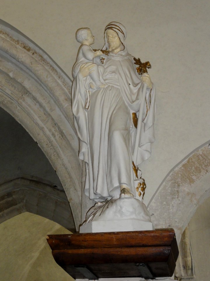 Saint-Nicolas-de-la-Haie (Seine-Mar.) église, statue 08 Saint Joseph et l'Enfant Jésus
