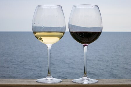 Wine glass glass red