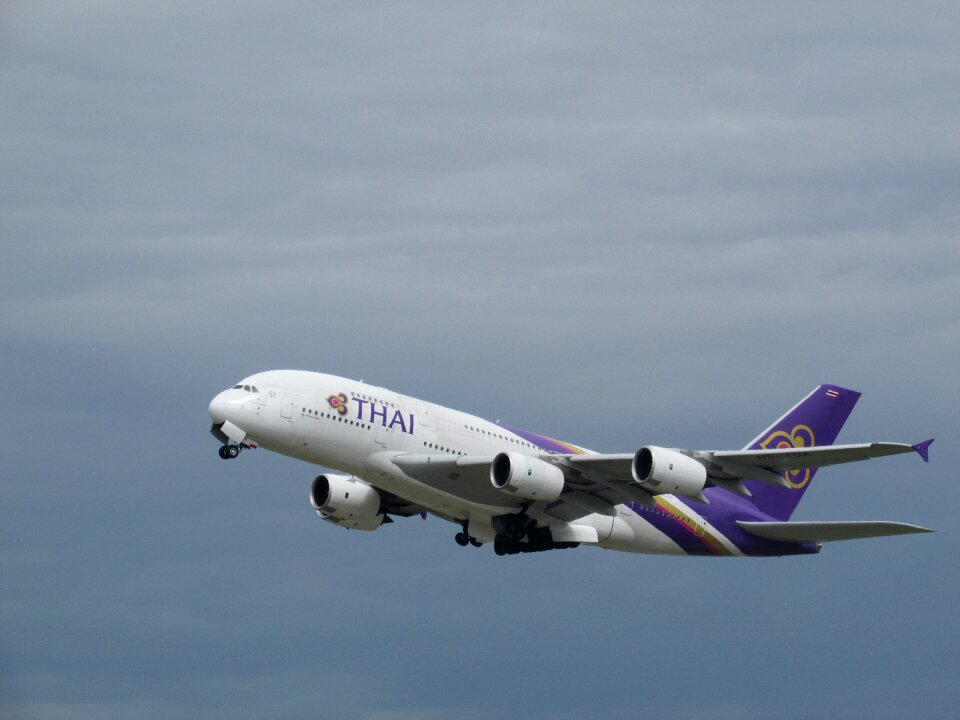 Thai airlines take off pilot go photo