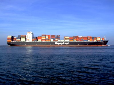 Savannah Express pA approaching Port of Rotterdam, Holland 18-Jan-2005