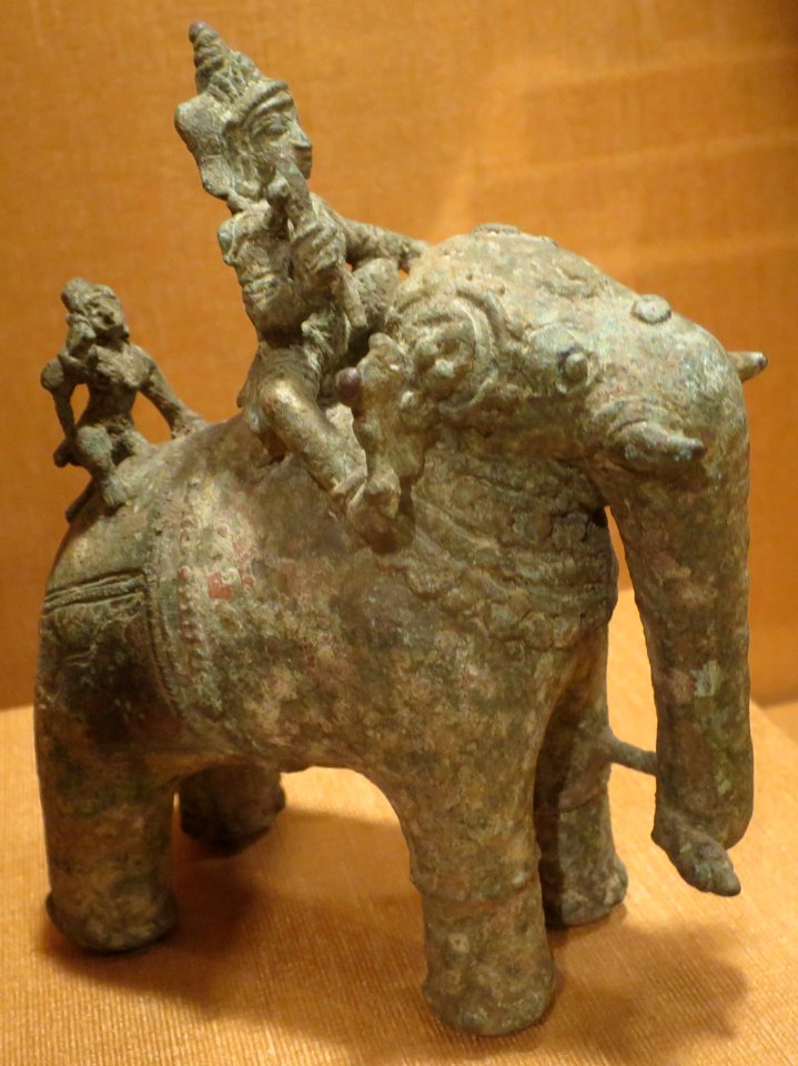 Sasta riding an elephant, India, Tanjore, Tamil Nadu, 12th-13th century, bronze, HAA