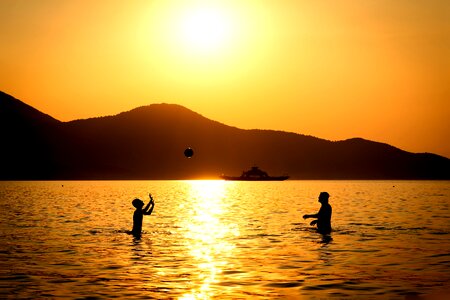 Man male sunset