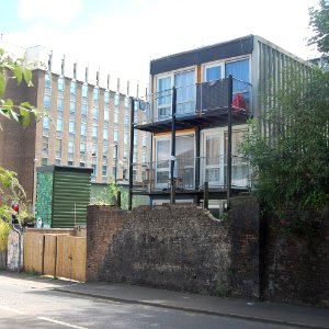 Shipping Container Houses, New England Road, Brighton (July 2019) (1)