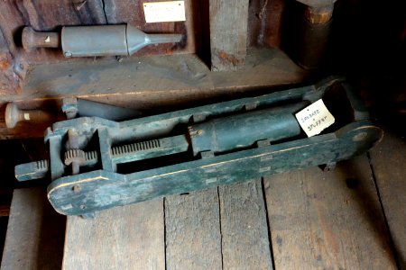 Sausage stuffer and sausage gun - Hadley Farm Museum - DSC07687