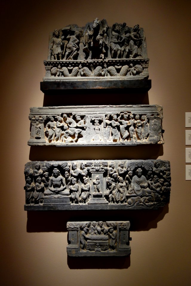 Scenes from the Life of Siddhartha, Pakistan and India, 3rd-4th century AD, schist - Chazen Museum of Art - DSC01610
