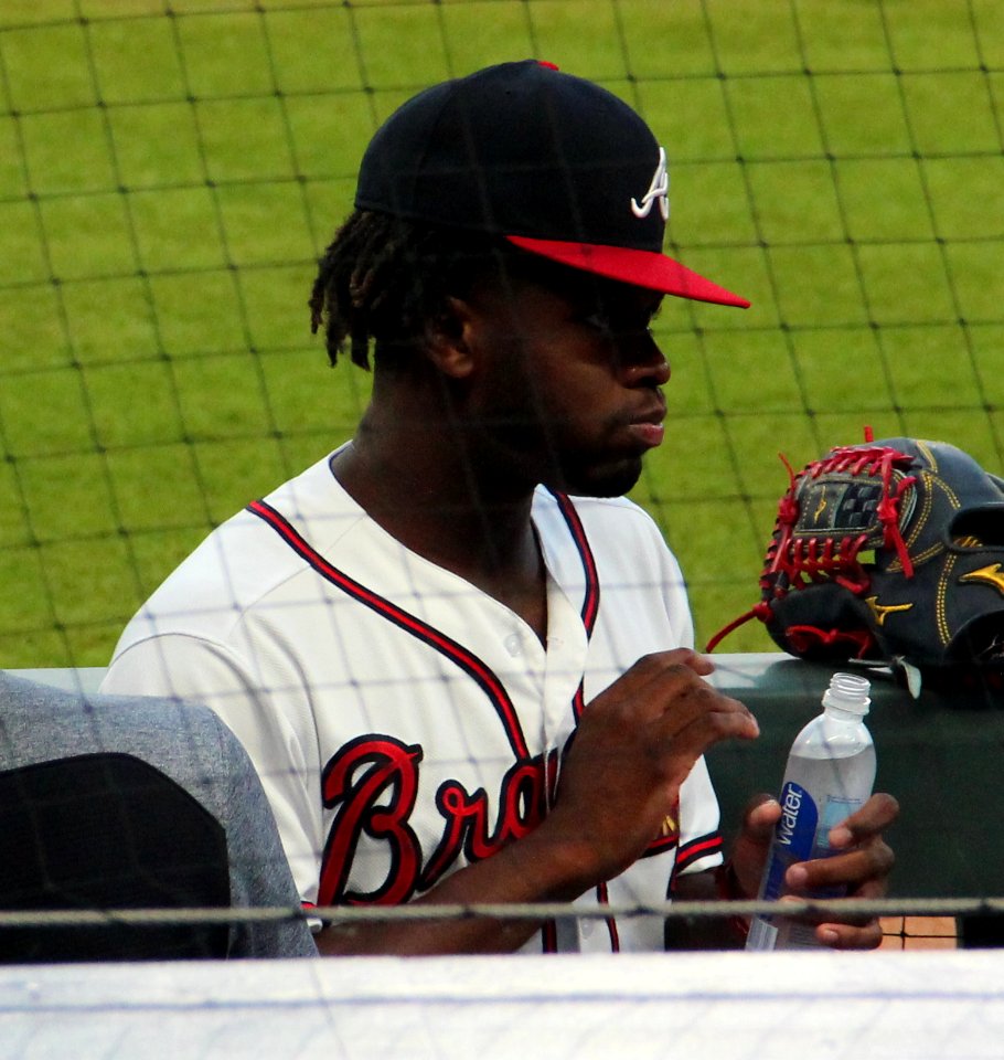 Touki Toussaint in dugout September 18, 2018 (cropped)