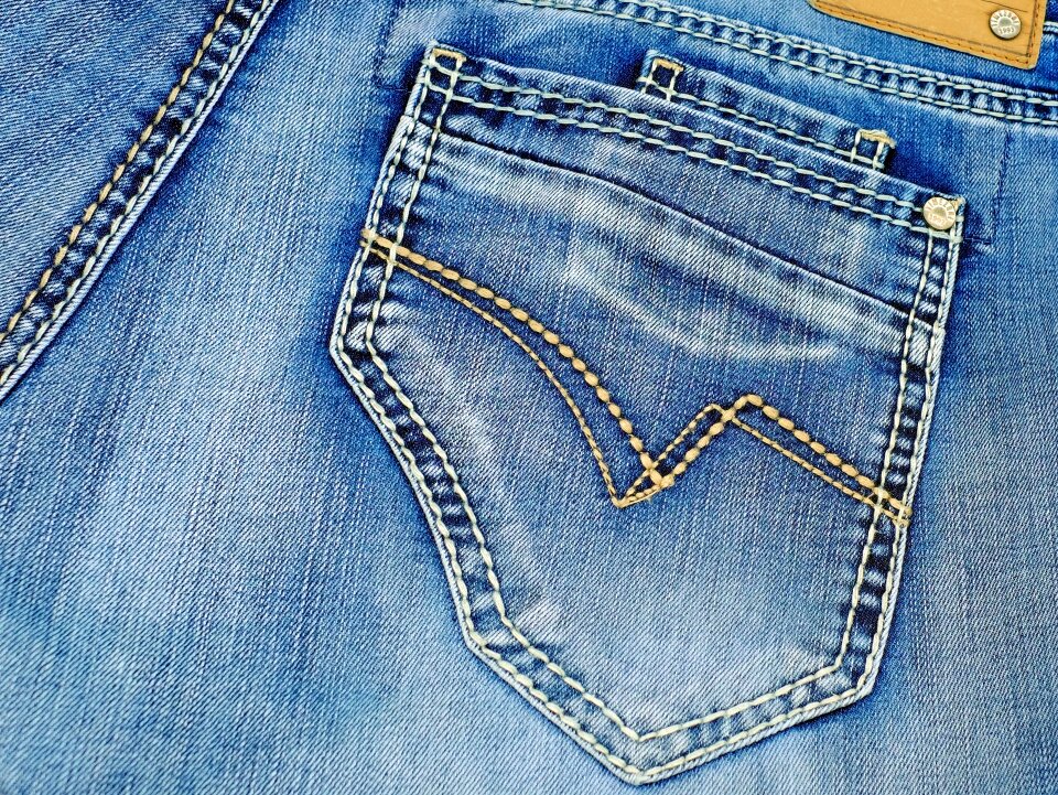Pants washed out clothing
